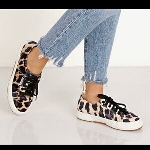 Superga Fanvelvet Leopard Print Women's Sneakers Size 8.5 W
